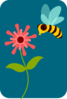 Cartoon Bee And Flower Clip Art